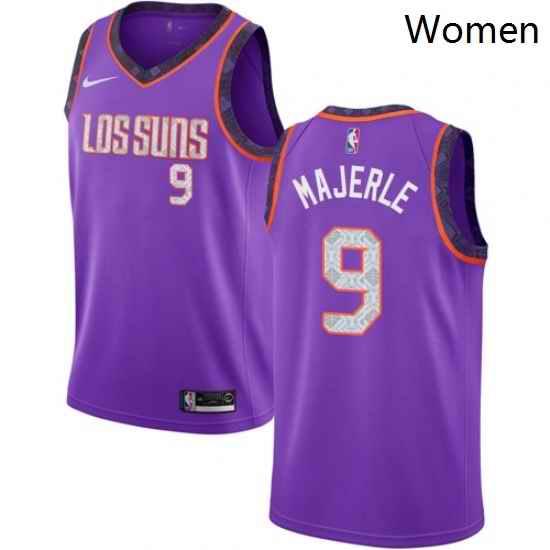Womens Nike Phoenix Suns 9 Dan Majerle Swingman Purple NBA Jersey 2018 19 City Edition
